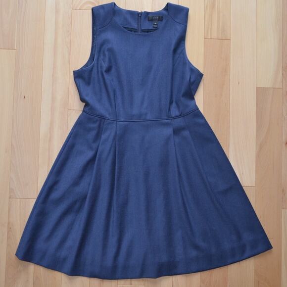 J Crew Navy Blue Midi Dress - Picture 1 of 4